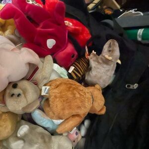 Plush Stuffed Animal Toy - Brown and Cream Ty original beanie babies